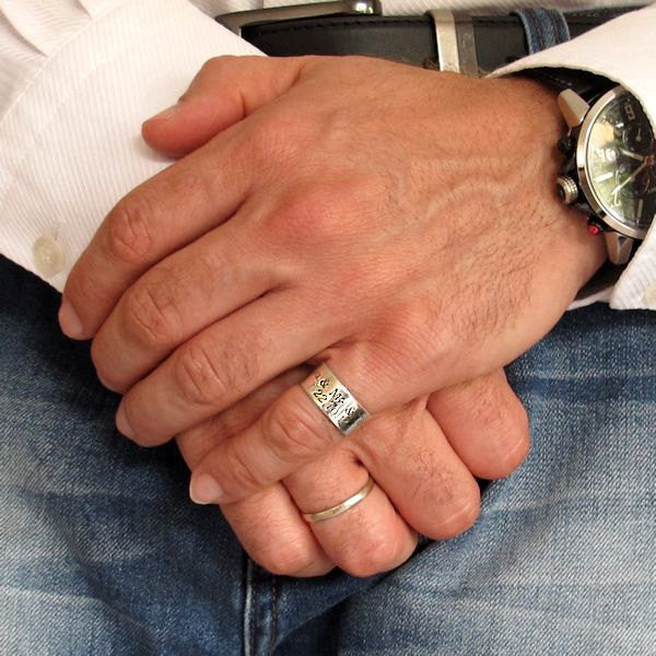 Family Tree Ring, Mens Wedding Ring, Anniversary Ring, Silver Wedding -  Dinara Studio